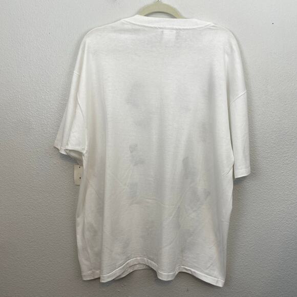 VTG Country Boot Graphic White Embellished Oversized T-Shirt - Picture 4 of 10